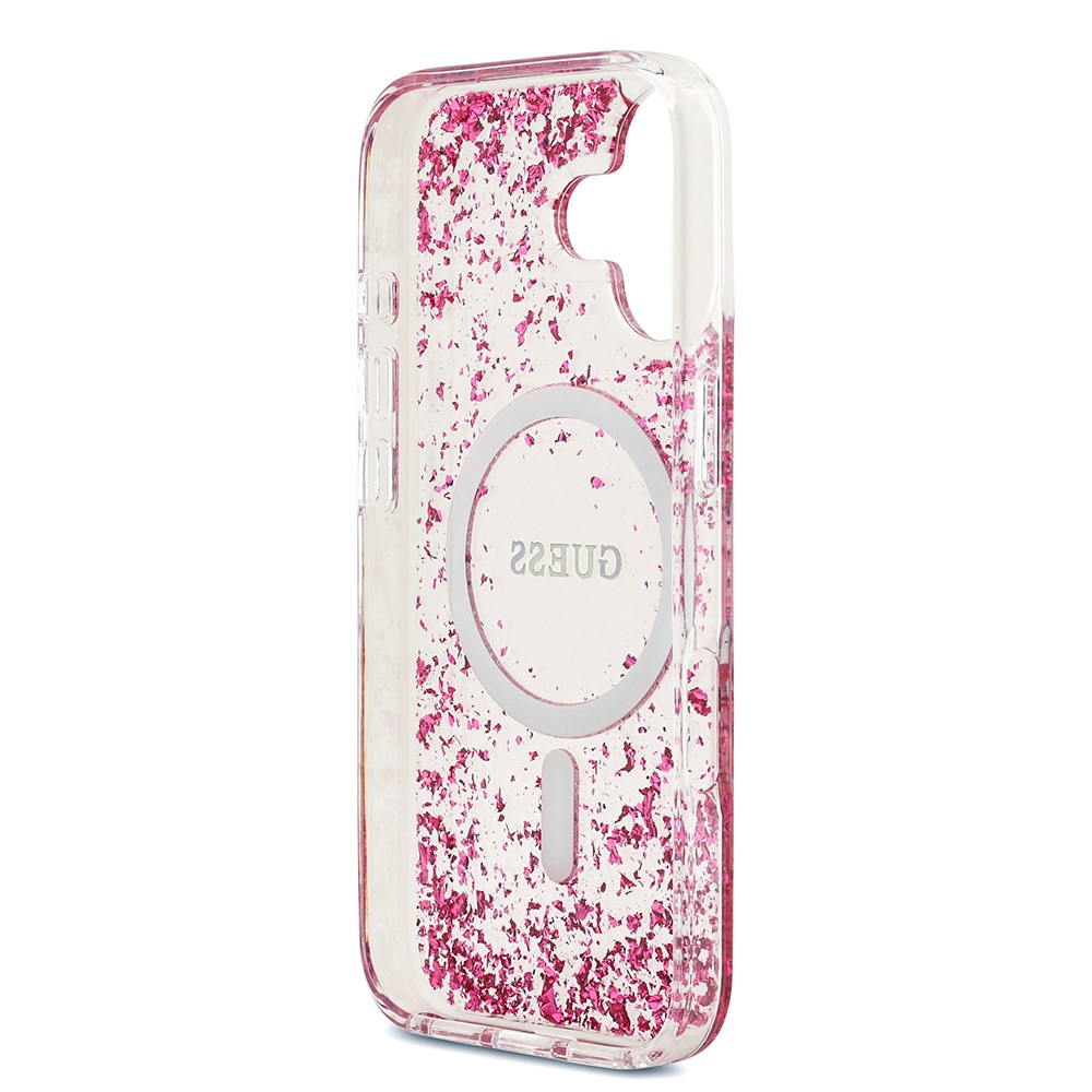 Apple iPhone 17 Kılıf Guess Orjinal Lisanslı M-safe Şarj Özellikli Transparan Resin Bottom Kapak