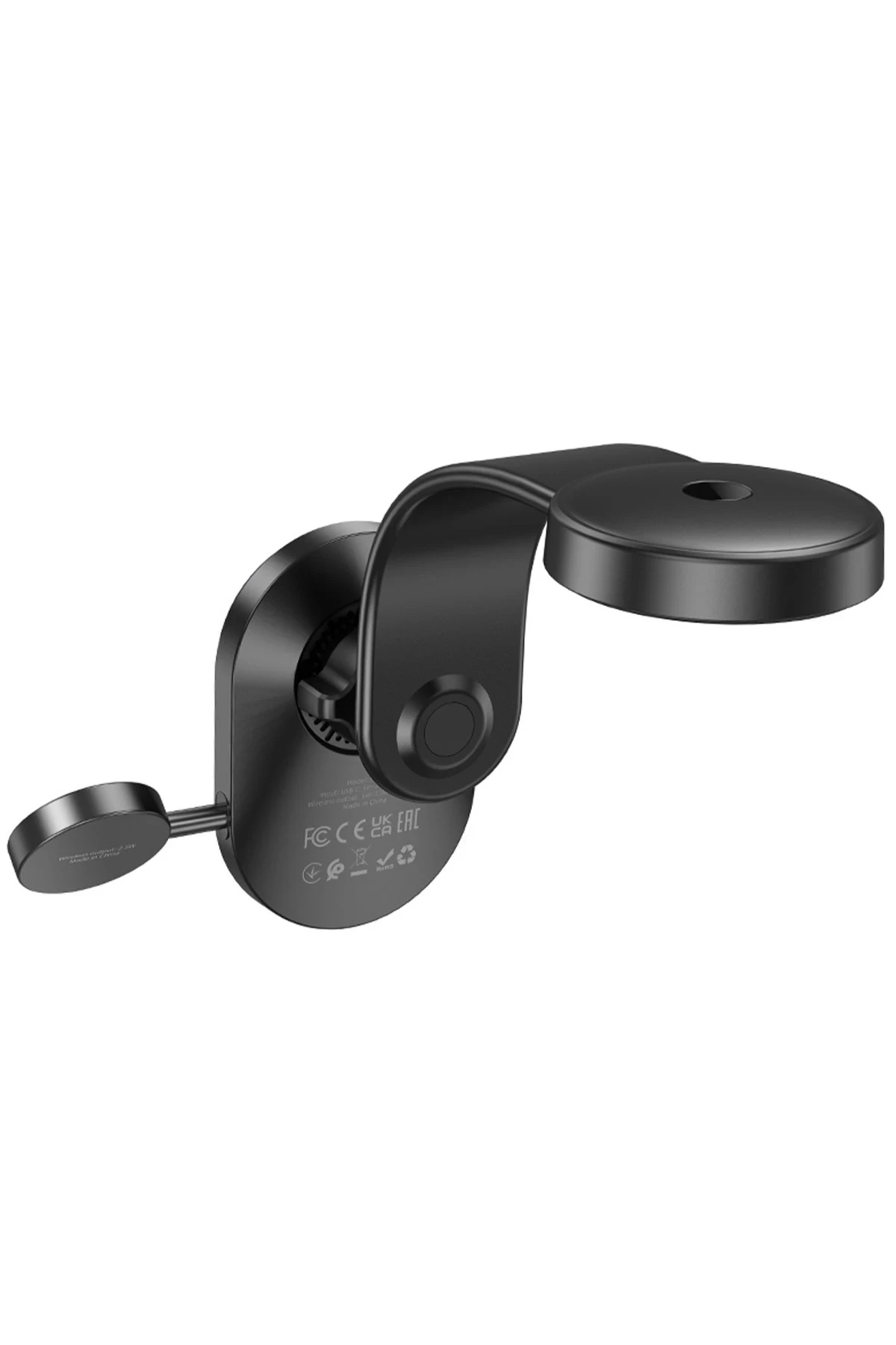Hoco. HW28 Excelso Yapışkanlı 15W Kablosuz Şarj ve 2.5W Kablosuz Saat Şarj Destekli Magsafe Araç Tutucu