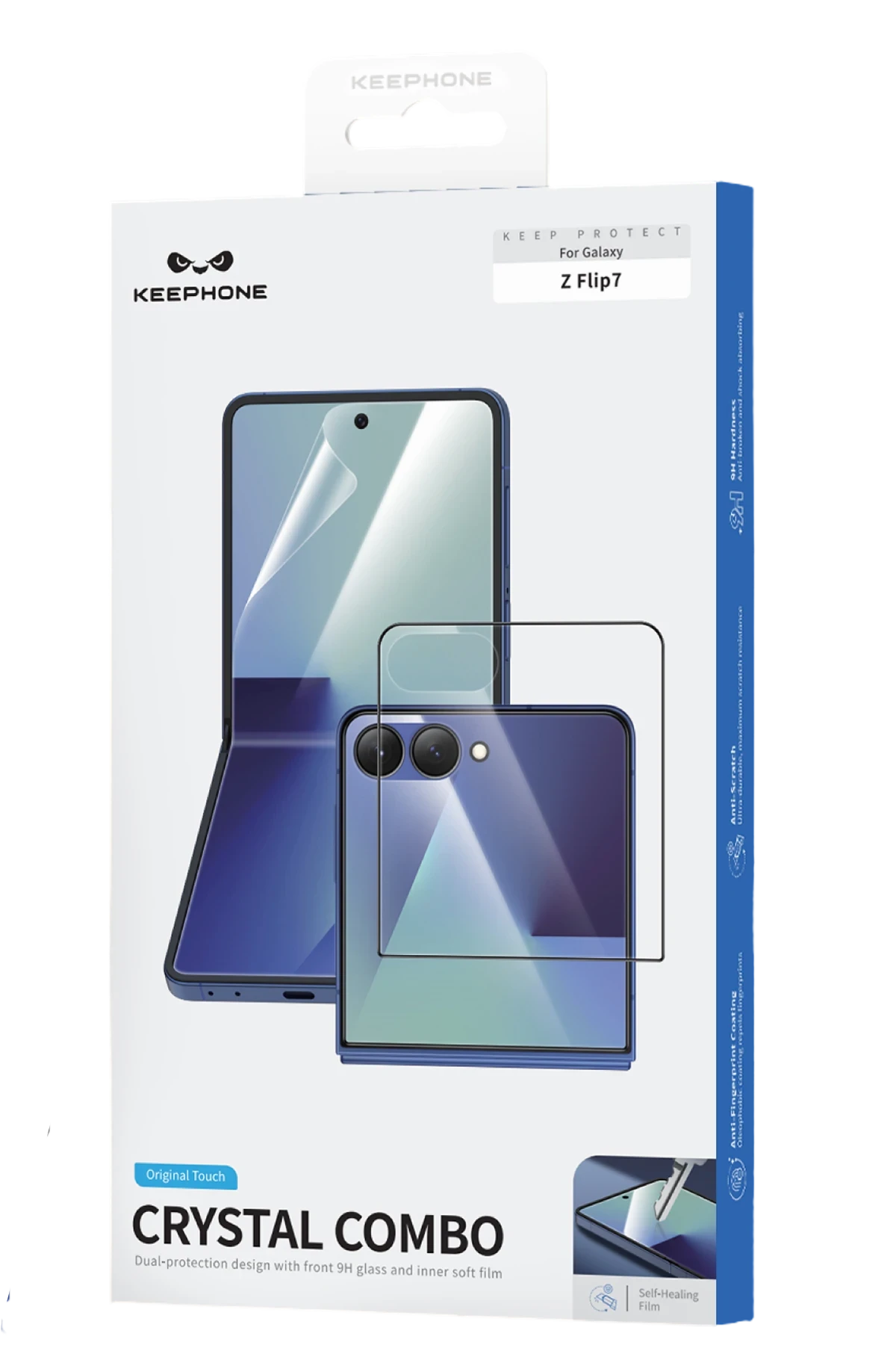 Keephone Samsung Galaxy Z Flip 7 Crystal Combo 2.5D HD Ekran Koruyucu