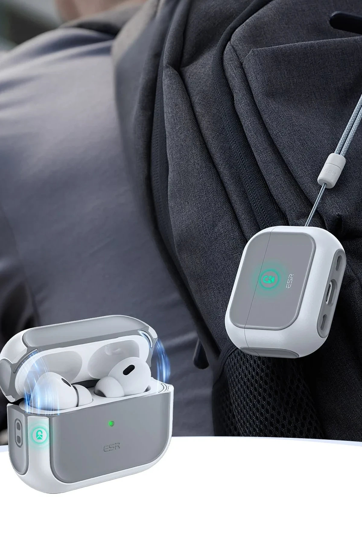 ESR Apple Airpods Pro 2 (2.Nesil) Orbit Hybrid Magsafe Şarj Destekli Kılıf