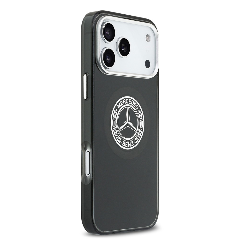 Apple iPhone 17 Pro Max Kılıf Mercedes Benz Orjinal Lisanslı M-safe Şarj Özellikli Çift Katmanlı PC Nostaljik Yıldız Dizayn Kapak
