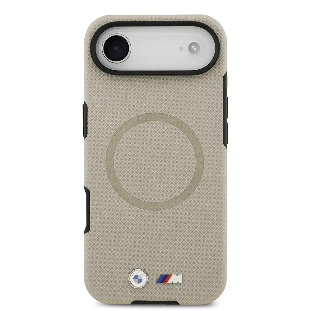 Apple iPhone 17 Air Kılıf BMW Orjinal Lisanslı M-safe Şarj Özellikli Metal Logolu Delikli M Dizayn Deri Kapak