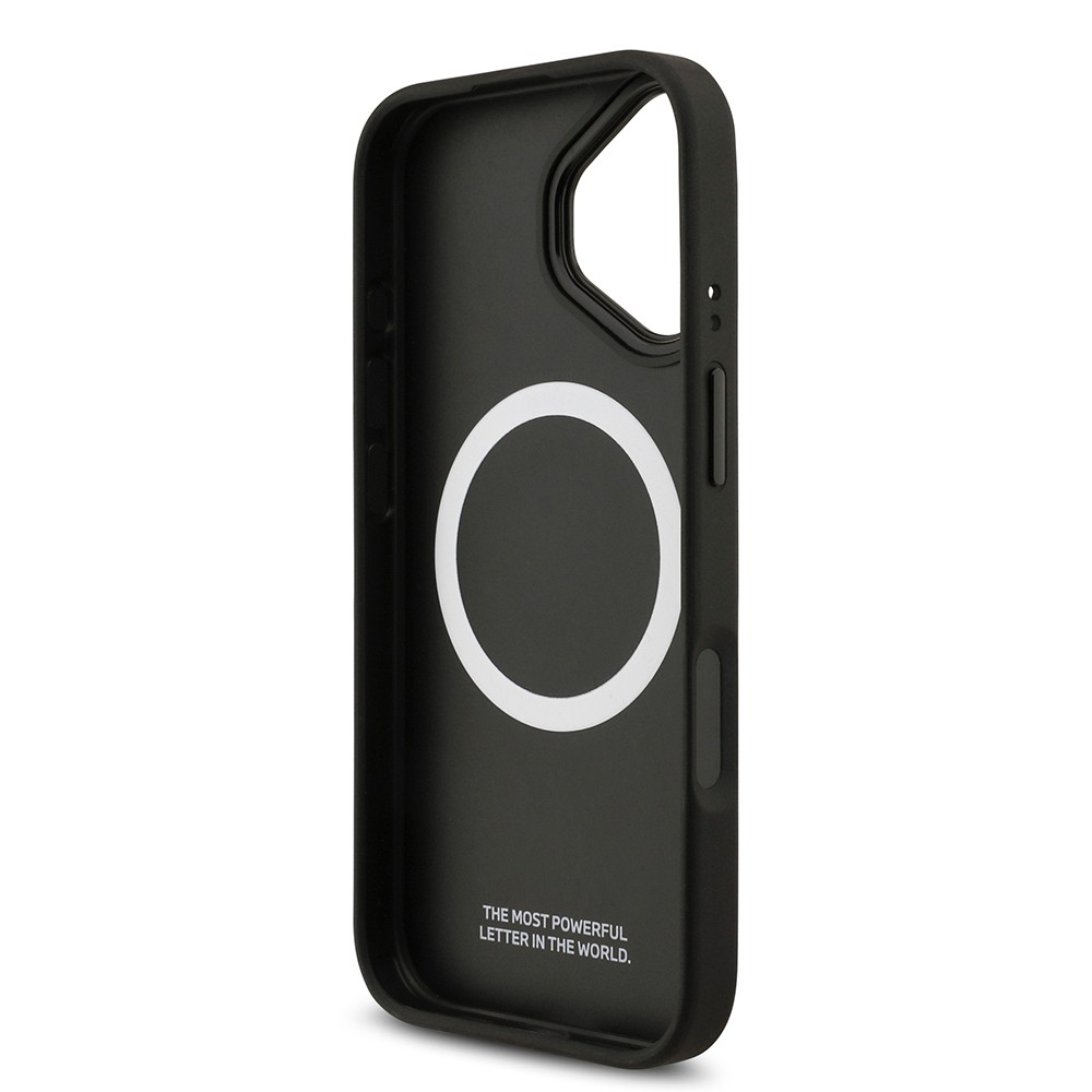 Apple iPhone 17 Kılıf BMW Orjinal Lisanslı M-safe Şarj Özellikli Karbon Fiber Metal Logolu Kapak