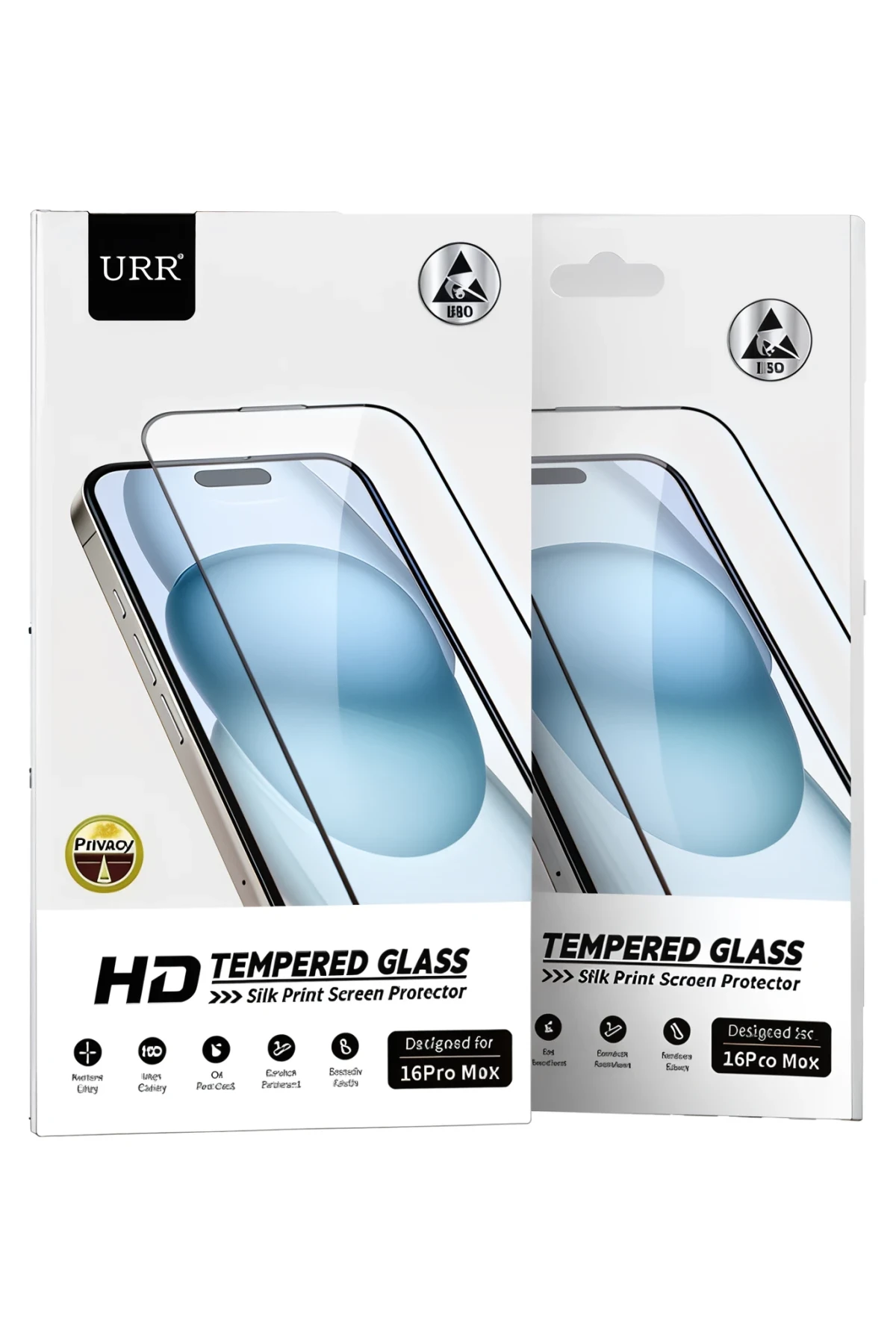 URR iPhone 16E 2.5D Antidust HD Privacy Cam Ekran Koruyucu