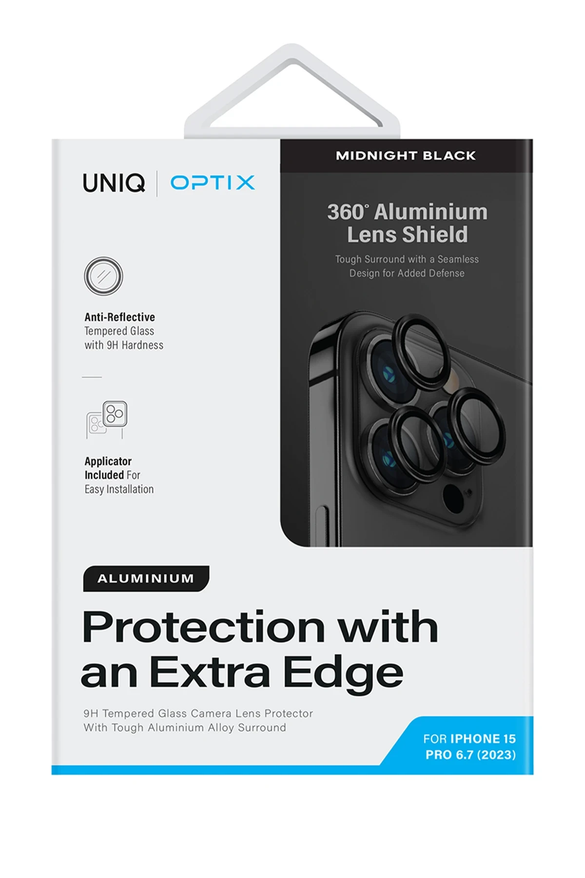 Uniq iPhone 15 Pro Optix Alüminyum Kamera Lens Koruyucu