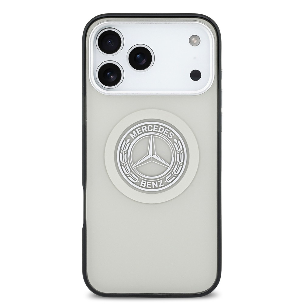 Apple iPhone 17 Pro Max Kılıf Mercedes Benz Orjinal Lisanslı M-safe Şarj Özellikli Çift Katmanlı PC Nostaljik Yıldız Dizayn Kapak