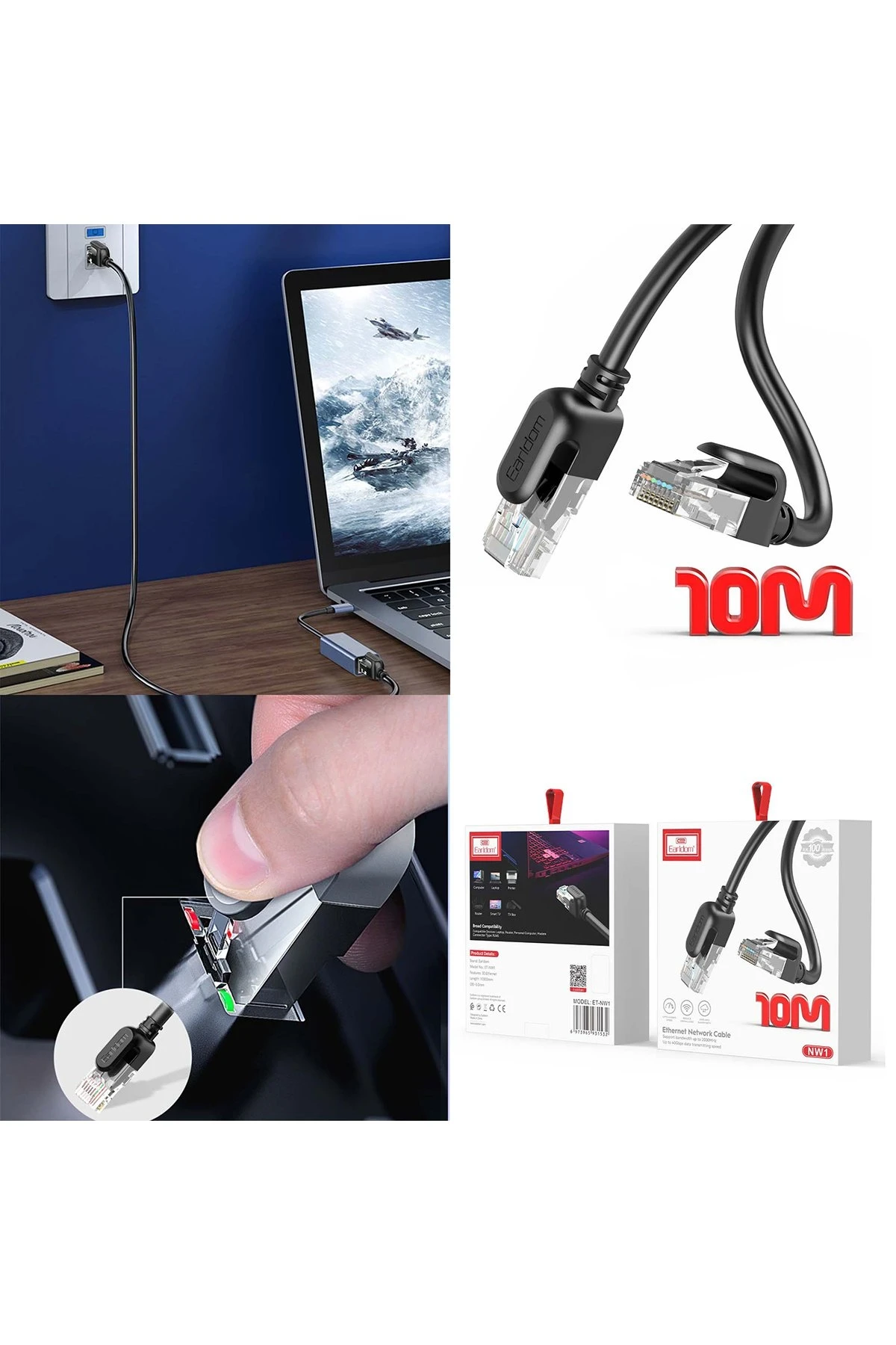 Earldom NW1 10M Cat 6 Ethernet Network Kablosu