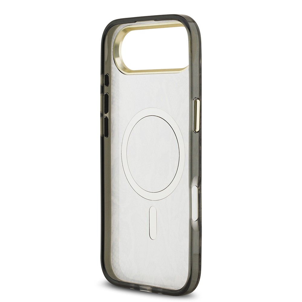Apple iPhone 17 Air Kılıf Guess Orjinal Lisanslı M-safe Şarj Özellikli Yazı Logolu Python Desenli Kapak