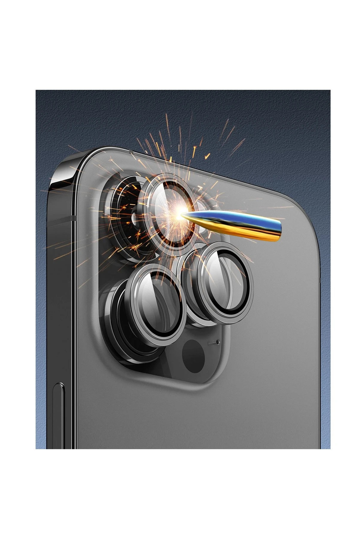 URR iPhone 16 Pro Max Titanium Alloy AR Kamera Lens Koruyucu