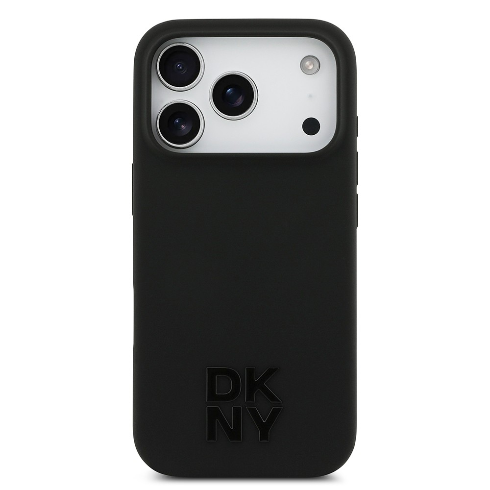 Apple iPhone 17 Pro Kılıf DKNY Orjinal Lisanslı M-safe Şarj Özellikli Metal Logolu Silikon Kapak