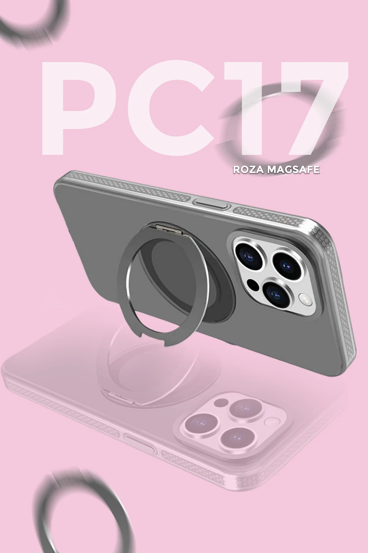 Yesido iPhone 16 Pro Max PC17 Roza Magsafe Standlı Kapak