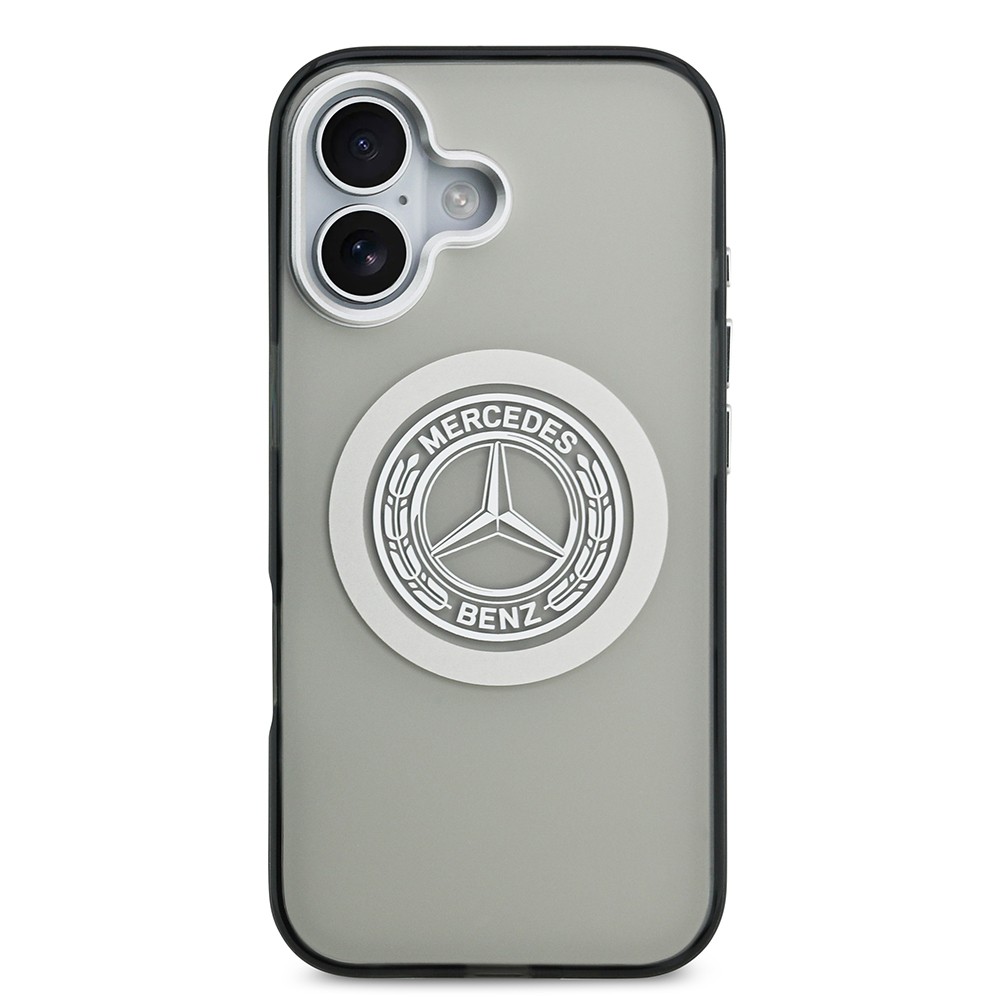 Apple iPhone 17 Kılıf Mercedes Benz Orjinal Lisanslı M-safe Şarj Özellikli Çift Katmanlı PC Nostaljik Yıldız Dizayn Kapak