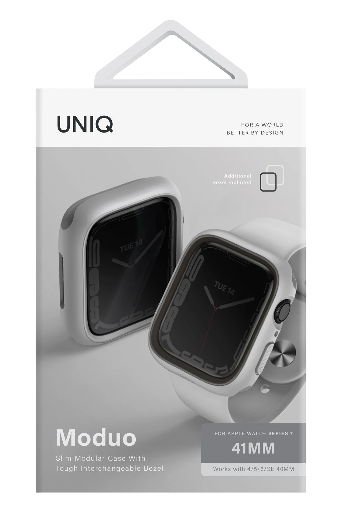 Uniq Watch 41mm Moduo Camlı Kasa Ekran Koruyucu - Gümüş-Gri