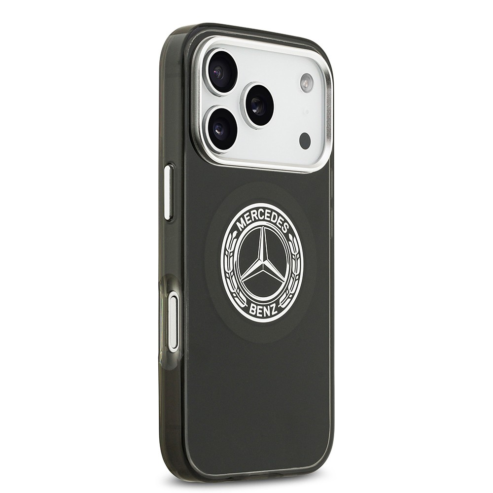 Apple iPhone 17 Pro Kılıf Mercedes Benz Orjinal Lisanslı M-safe Şarj Özellikli Çift Katmanlı PC Nostaljik Yıldız Dizayn Kapak