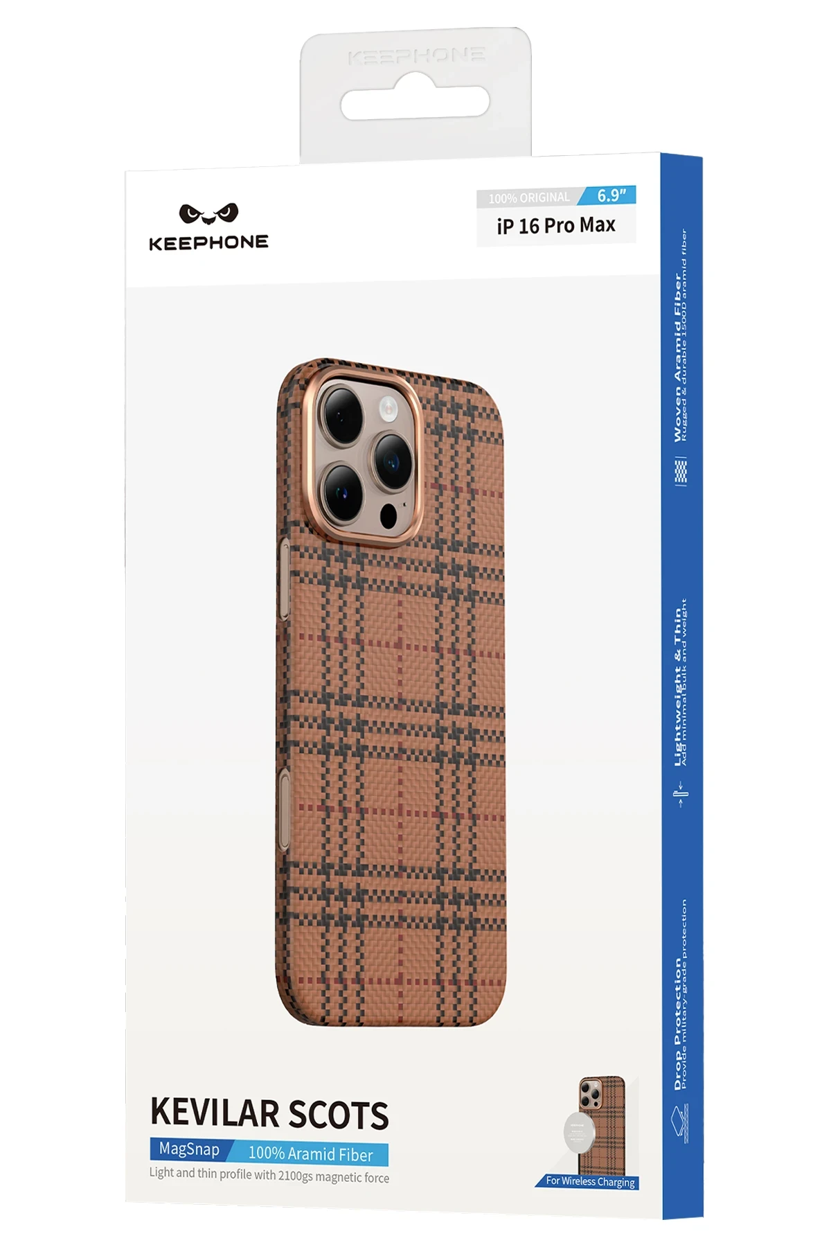 Keephone iPhone 16 Scots Kevlar Magsafe Kılıf