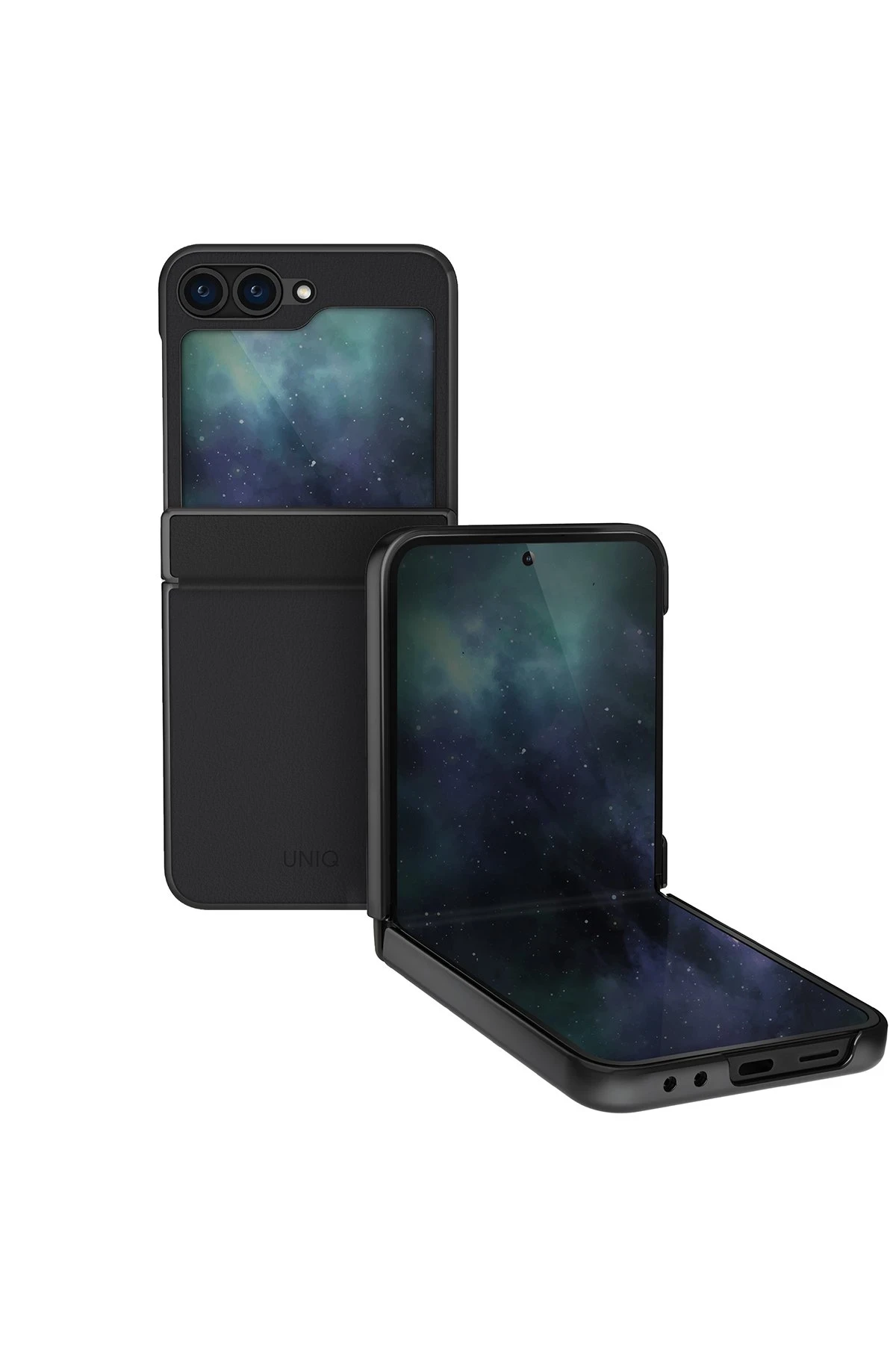 Uniq Samsung Galaxy Z Flip 6 Ora Katlanabilir Deri Kapak