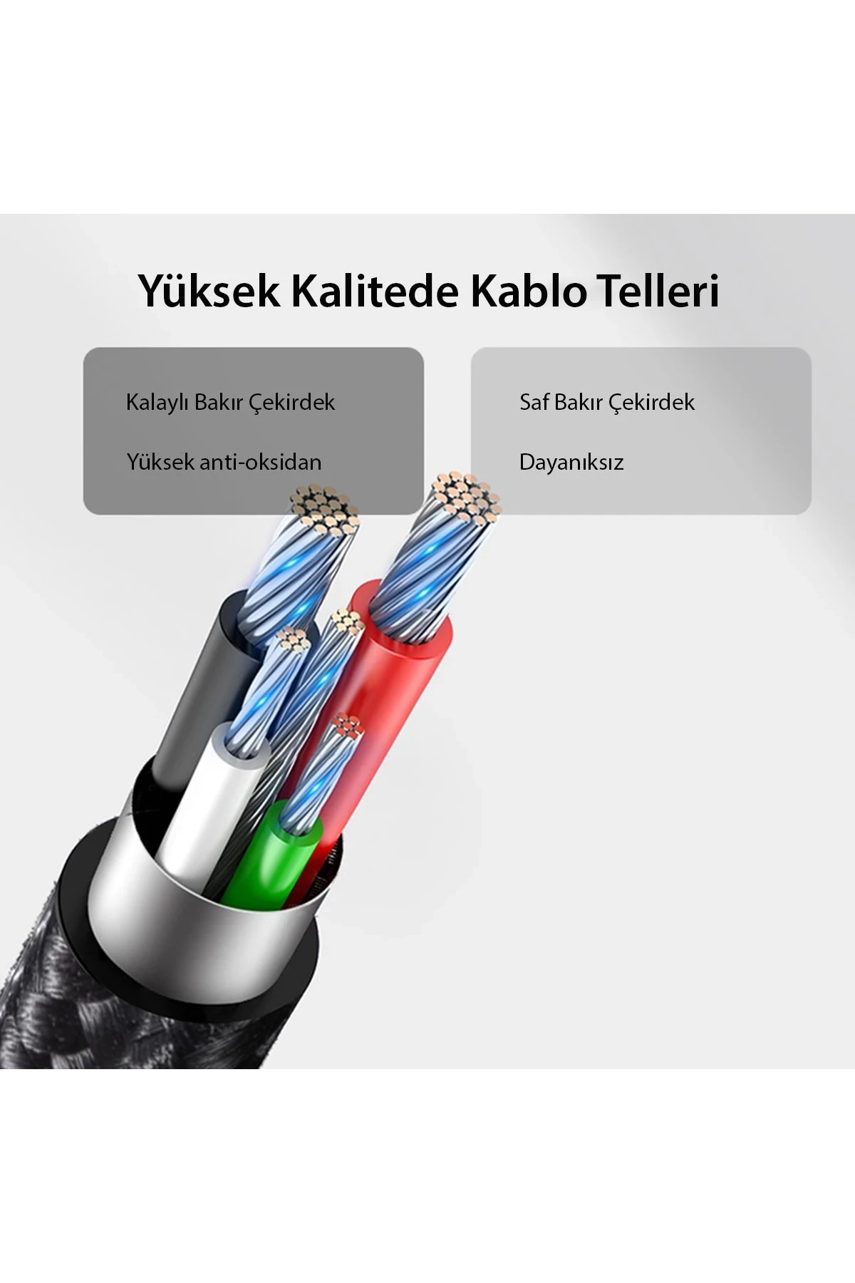 Yesido CA75 2M 2.4A Hasırlı Usb to Lightning Hızlı Şarj Kablosu