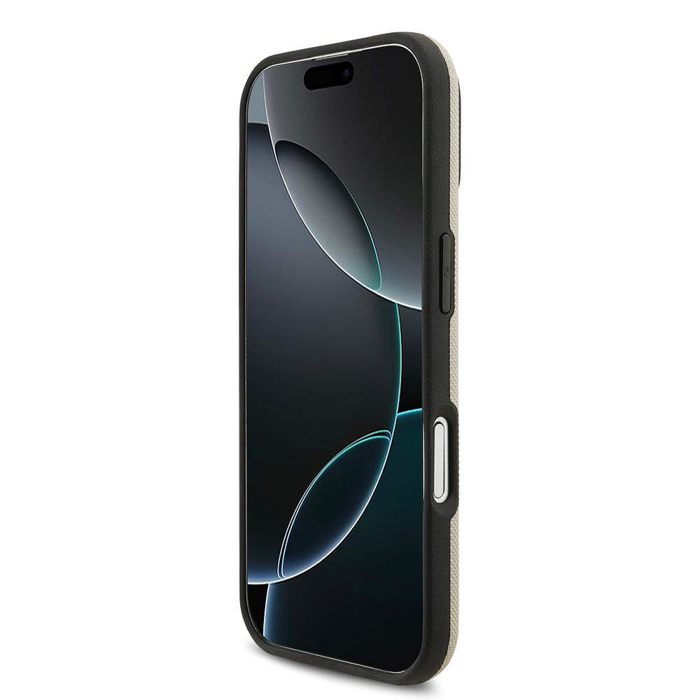 Apple iPhone 17 Kılıf BMW Orjinal Lisanslı M-safe Şarj Özellikli Metal Logolu Delikli M Dizayn Deri Kapak