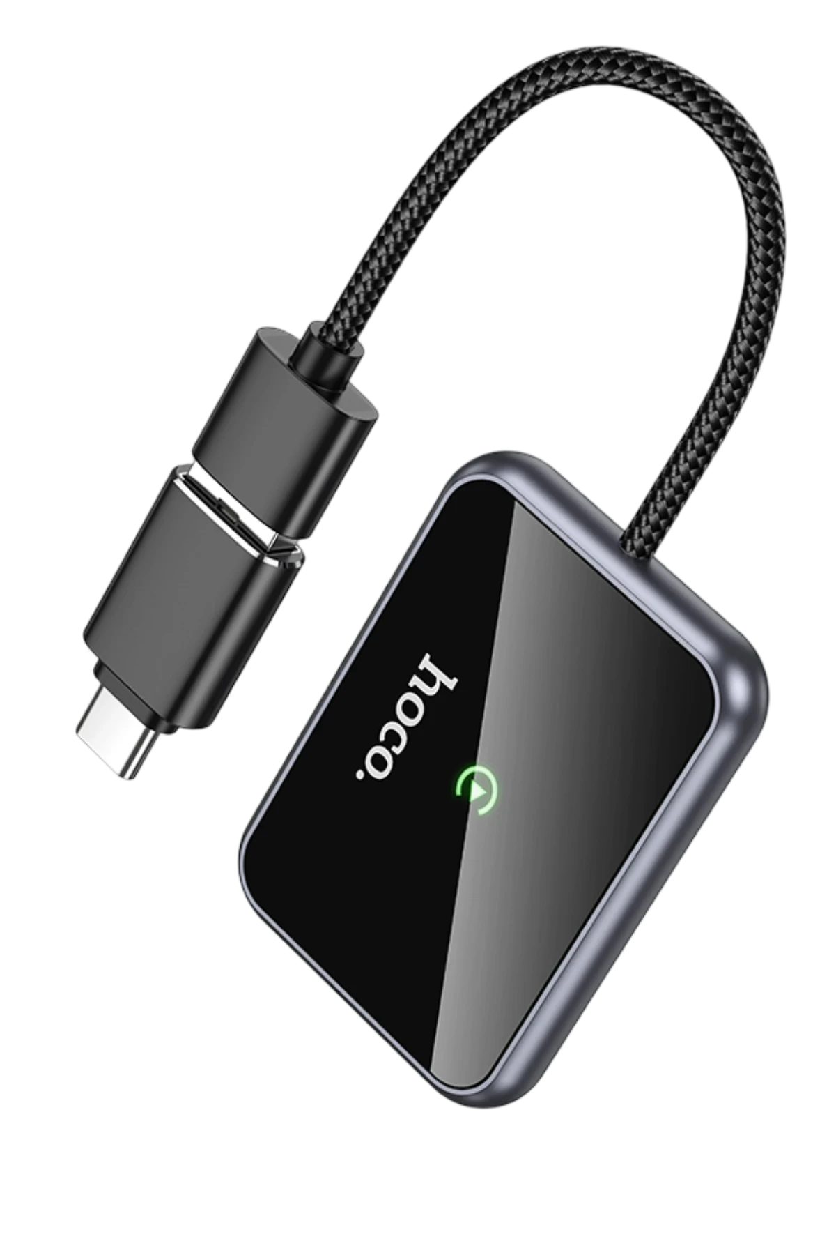 Hoco. HU1 Way 2in1 Type-C to USB Dönüştürücülü Kablosuz CarPlay Adaptör