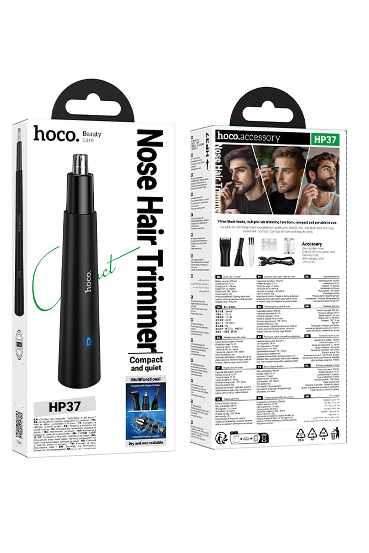 Hoco. HP37 3in1 Çok Fonksiyonlu Burun Kılı Düzeltme Aleti