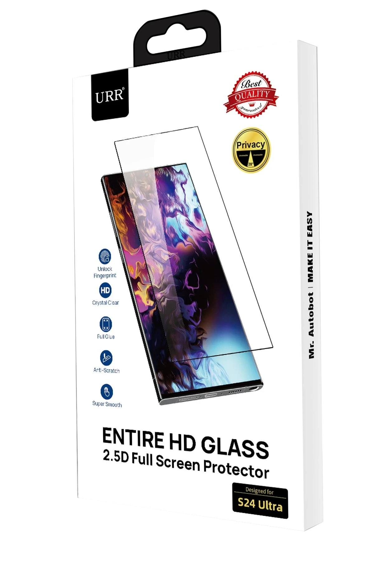 URR Samsung Galaxy S24 FE 2.5D Entire HD Cam Ekran Koruyucu