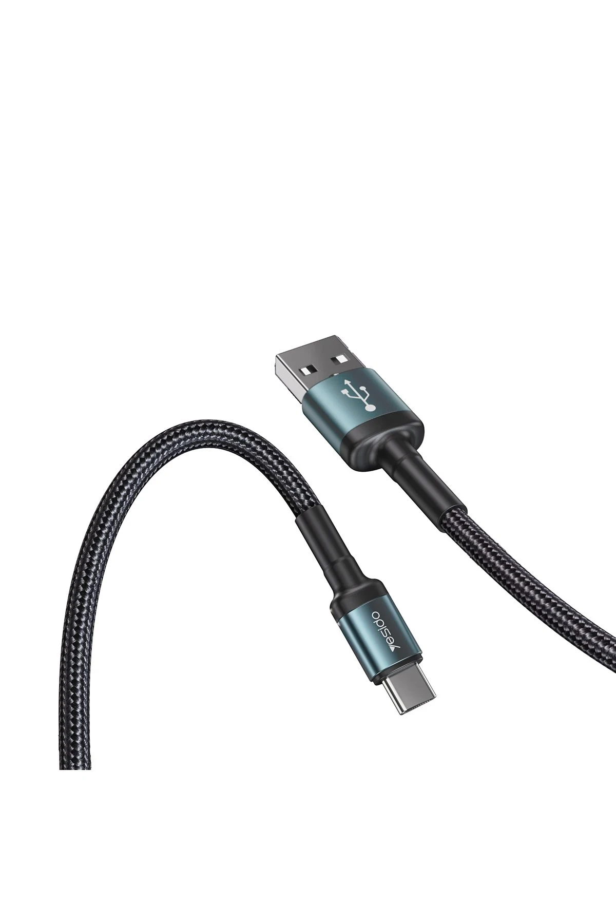 Yesido CA74 1.2M 2.4A Hasırlı Usb to Type-C Hızlı Şarj Kablosu
