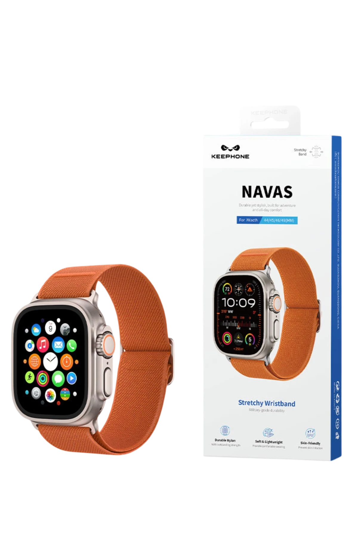 Keephone Apple Watch Ultra 2 49mm Navas Kumaş Kordon