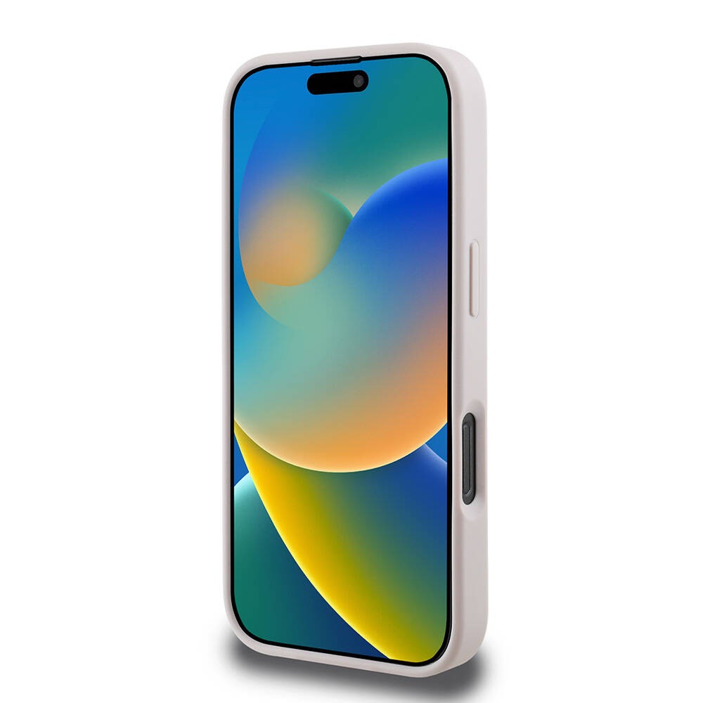 Apple iPhone 16 Pro Kılıf Guess Orjinal Lisanslı M-safe Şarj Özellikli 4G Desenli Yazı Logolu Peony Kapak