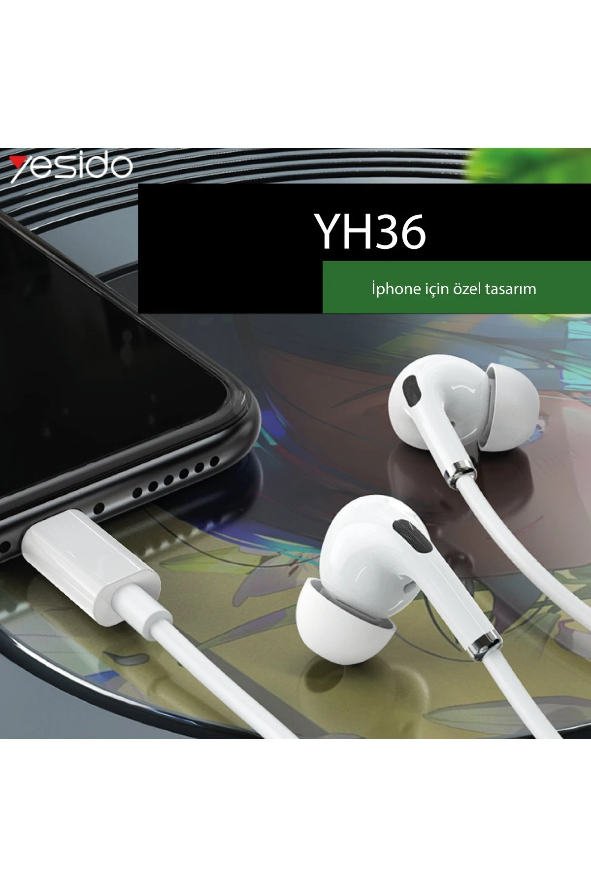 Yesido YH36 Aktif Gürültü Engelleyici Özellikli Lightning Kablolu Kulaklık