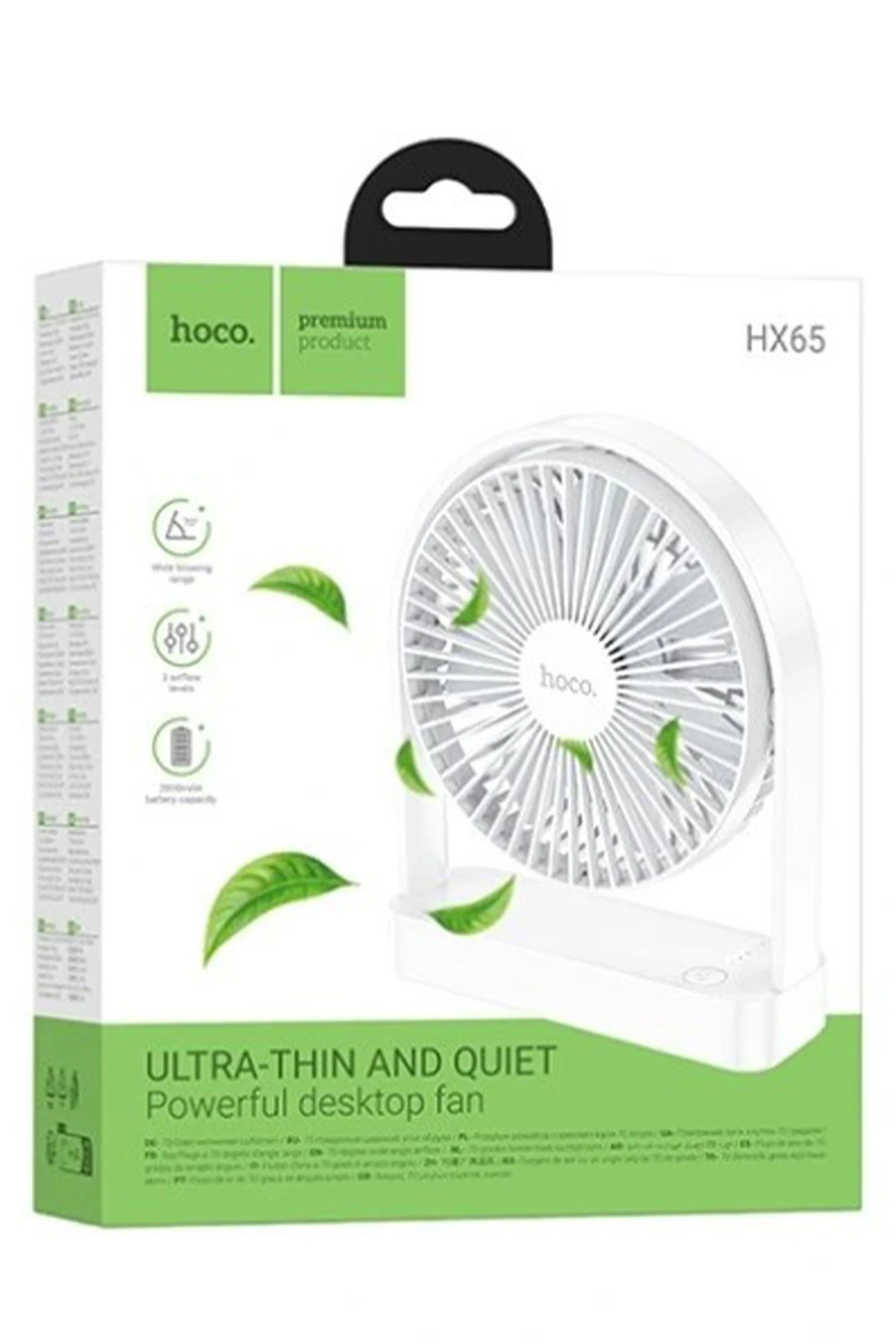 Hoco. HX65 Ultra İnce Masaüstü Soğutucu Fan