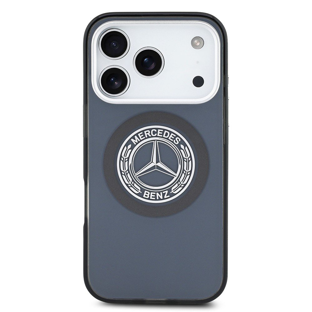 Apple iPhone 17 Pro Kılıf Mercedes Benz Orjinal Lisanslı M-safe Şarj Özellikli Çift Katmanlı PC Nostaljik Yıldız Dizayn Kapak
