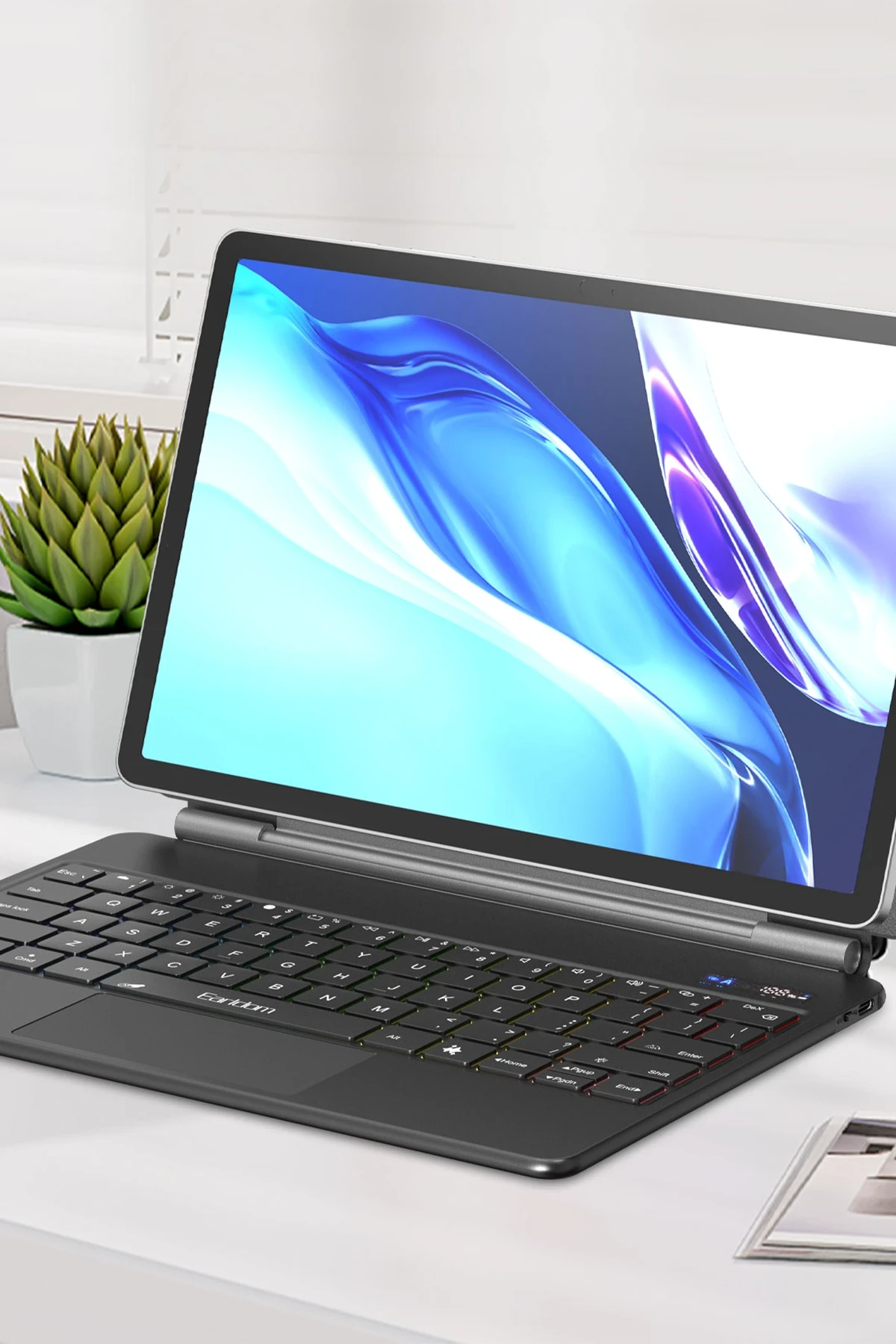 Earldom KB12 Galaxy X610 Tab S9 FE Plus 12.4 Kablosuz Klavyeli Tablet Kılıfı