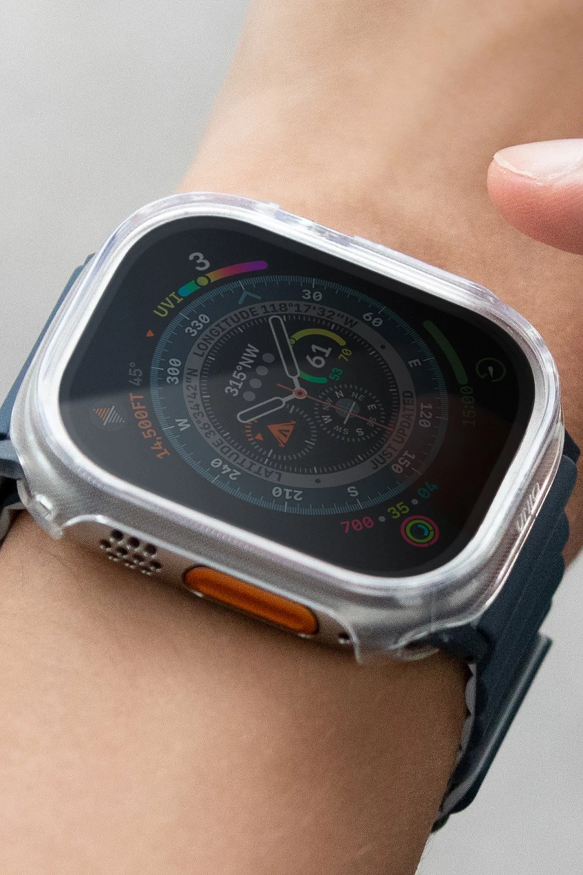 Uniq Apple Watch 42mm Garde Kasa Cam Ekran Koruyucu