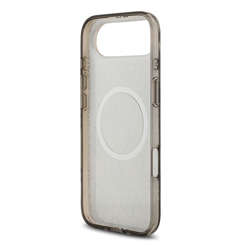 Apple iPhone 17 Air Kılıf Guess Orjinal Lisanslı M-safe Şarj Özellikli IML Peony ve 4G Desenli Klasik Logolu Kapak