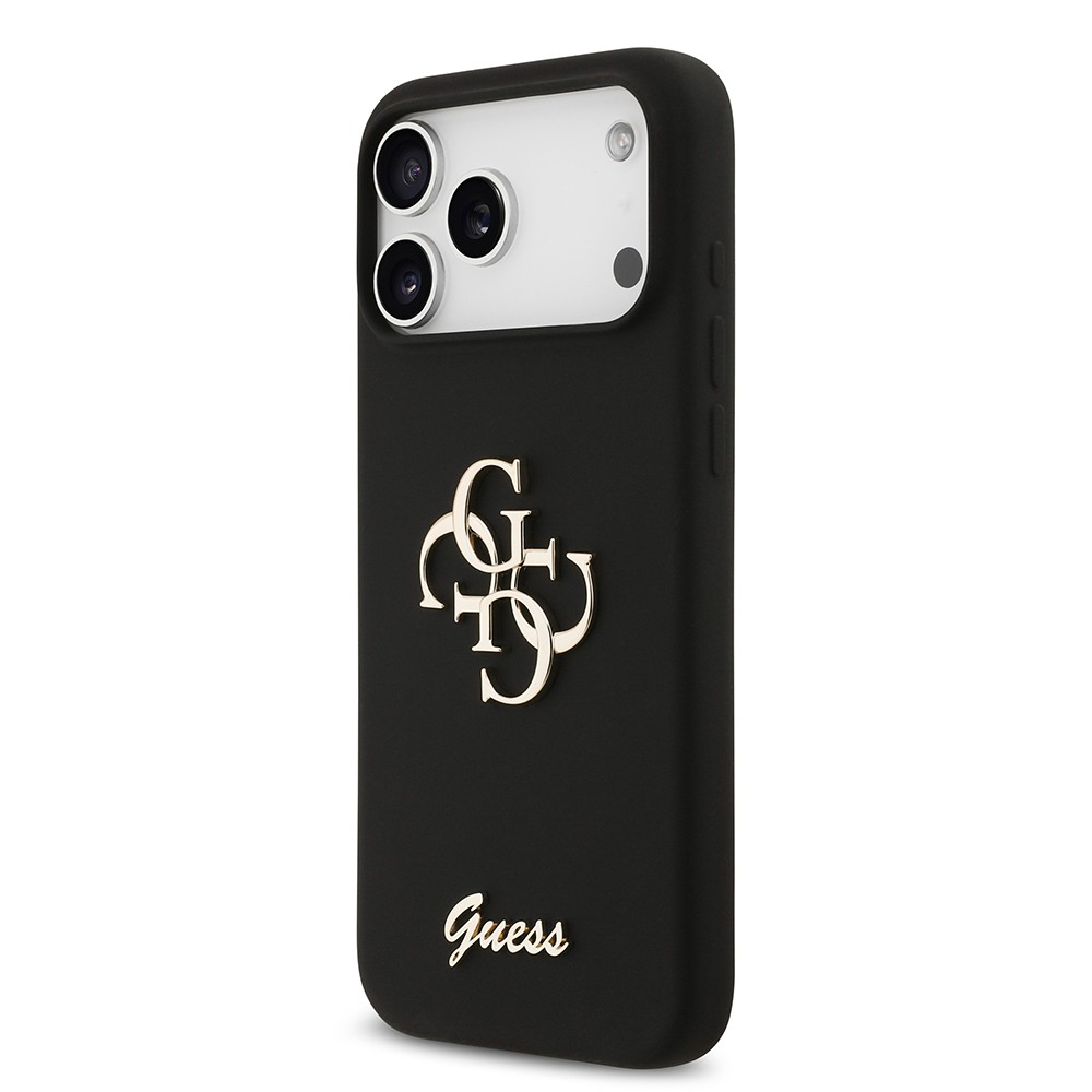 Apple iPhone 17 Pro Max Kılıf Guess Orjinal Lisanslı Grained Yazı Logolu Kapak