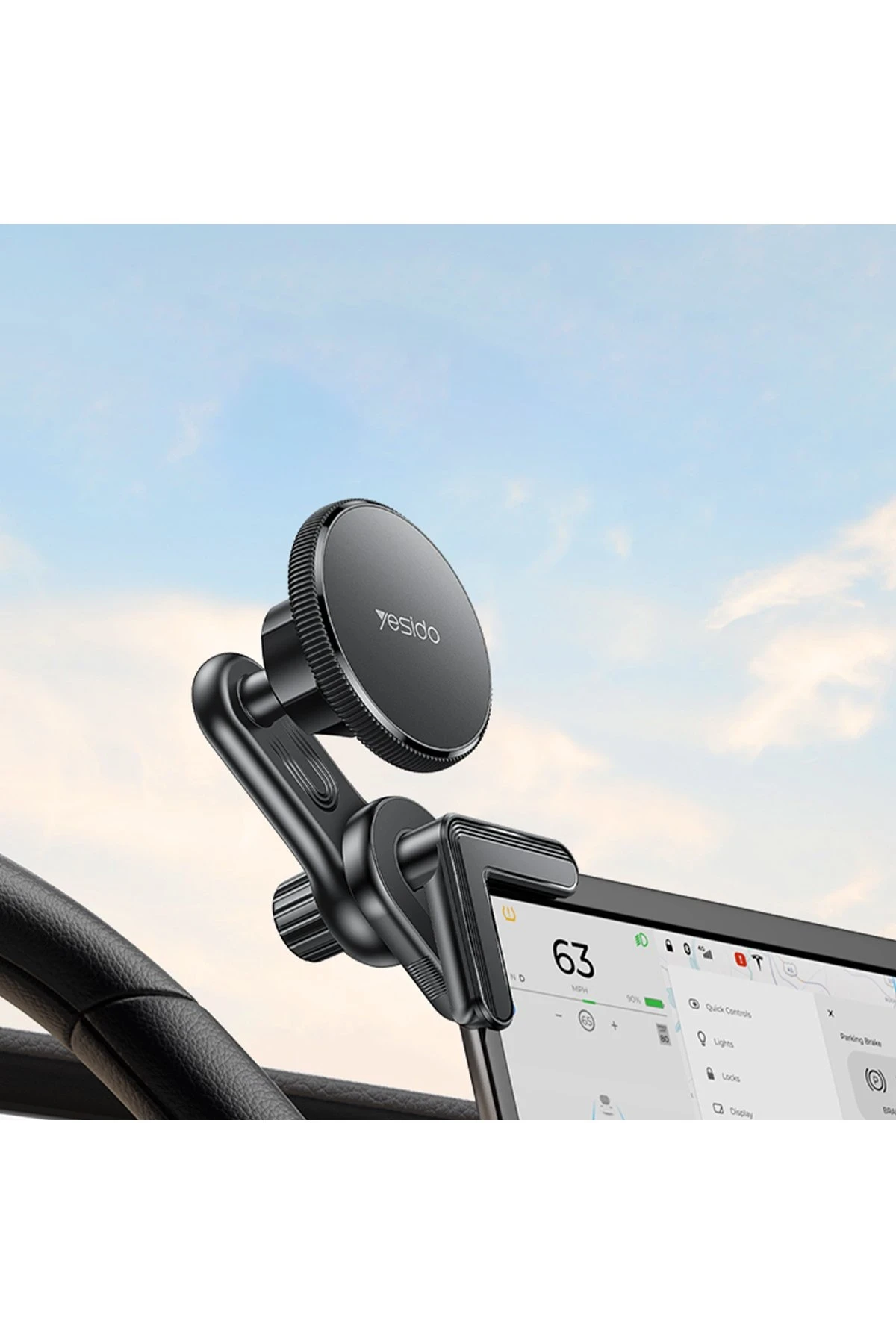 Yesido C213 360 Derece Ayarlanabilir Araç CarPlay Ekranına Sabitlenen Magsafe Araç Telefon Tutucu