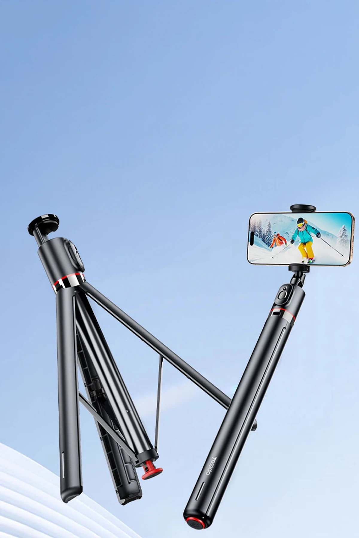 Yesido SF30 Düşmeye Karşı Mekanizmalı BT 5.2 Tripodlu Selfie Çubuğu