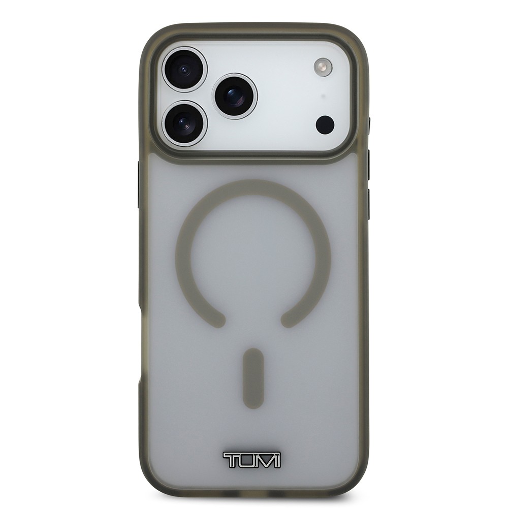Apple iPhone 17 Pro Max Kılıf TUMI Orjinal Lisanslı M-safe Şarj Özellikli Buzlu Transparan Kapak