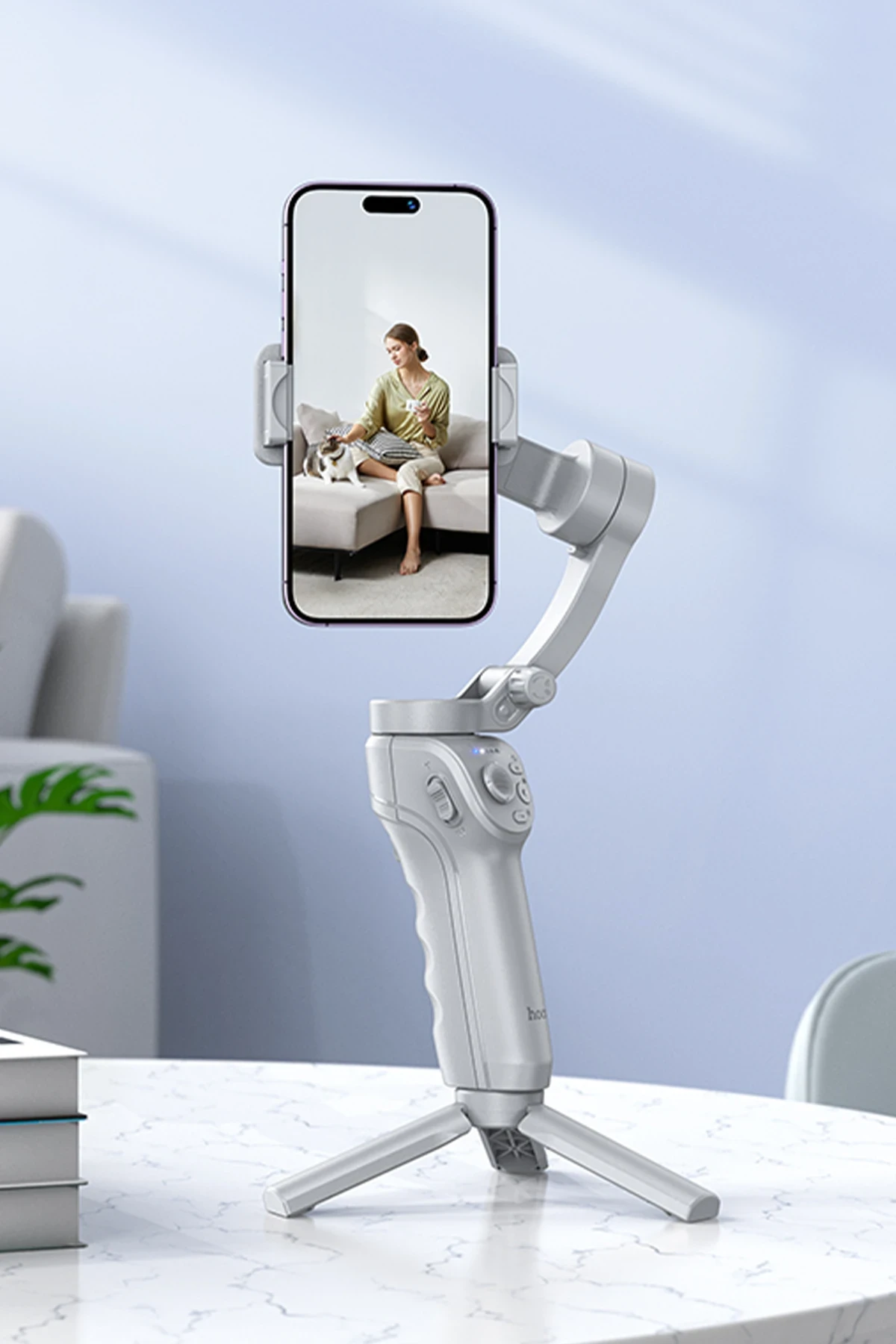 Hoco. K24 360 Derece Otomatik Yüz Takipli Tripodlu Akıllı Selfie Gimbal
