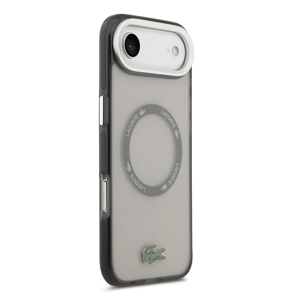Apple iPhone 17 Air Kılıf Lacoste Orjinal Lisanslı M-safe Şarj Özellikli İkonik Timsah Logolu Buzlu Kapak