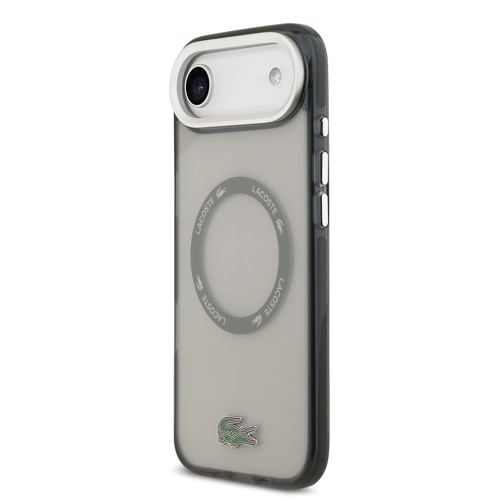 Apple iPhone 17 Air Kılıf Lacoste Orjinal Lisanslı M-safe Şarj Özellikli İkonik Timsah Logolu Buzlu Kapak