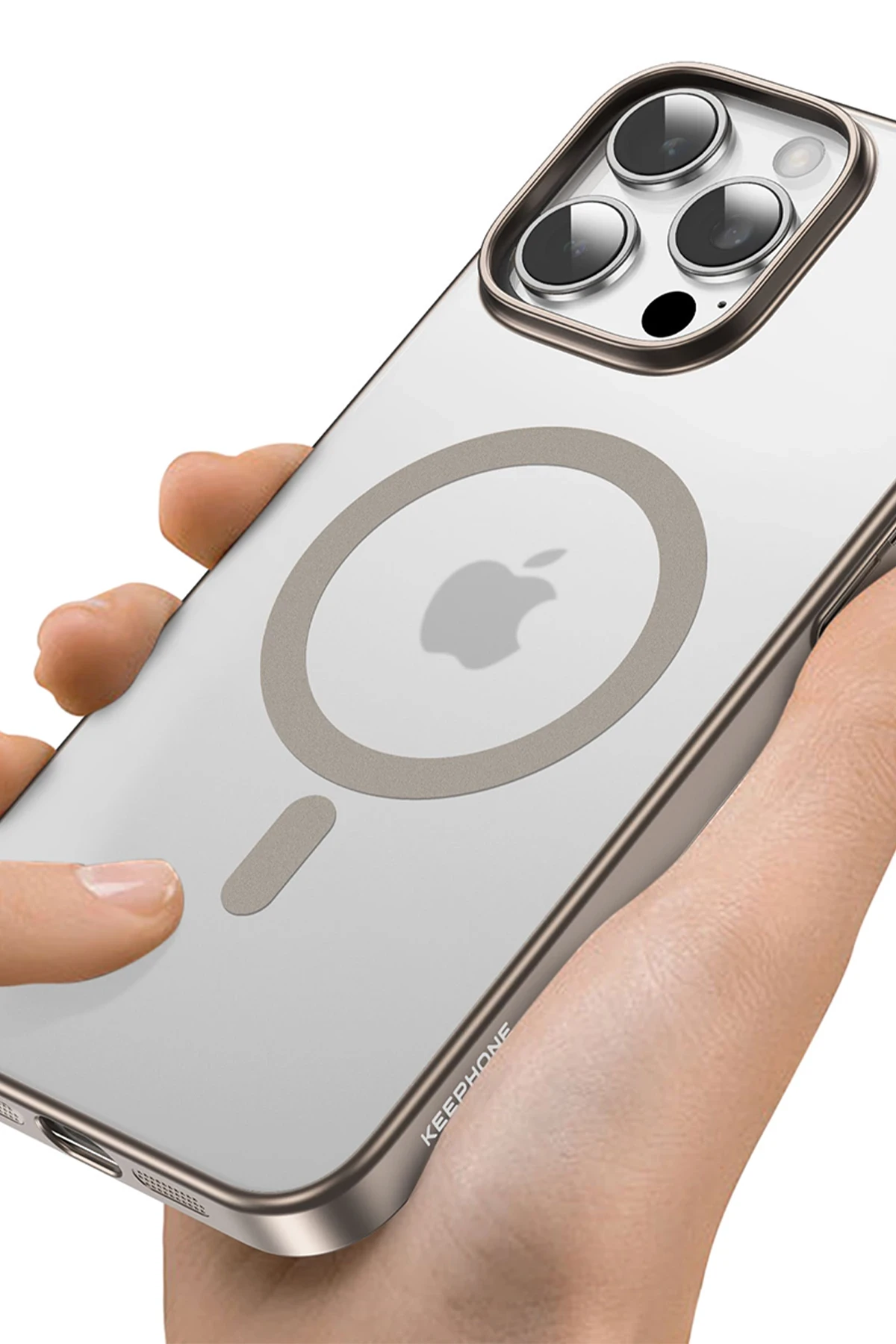 Keephone iPhone 16 Pro Max Skingrip Magsafe Kılıf - Siyah Titanyum