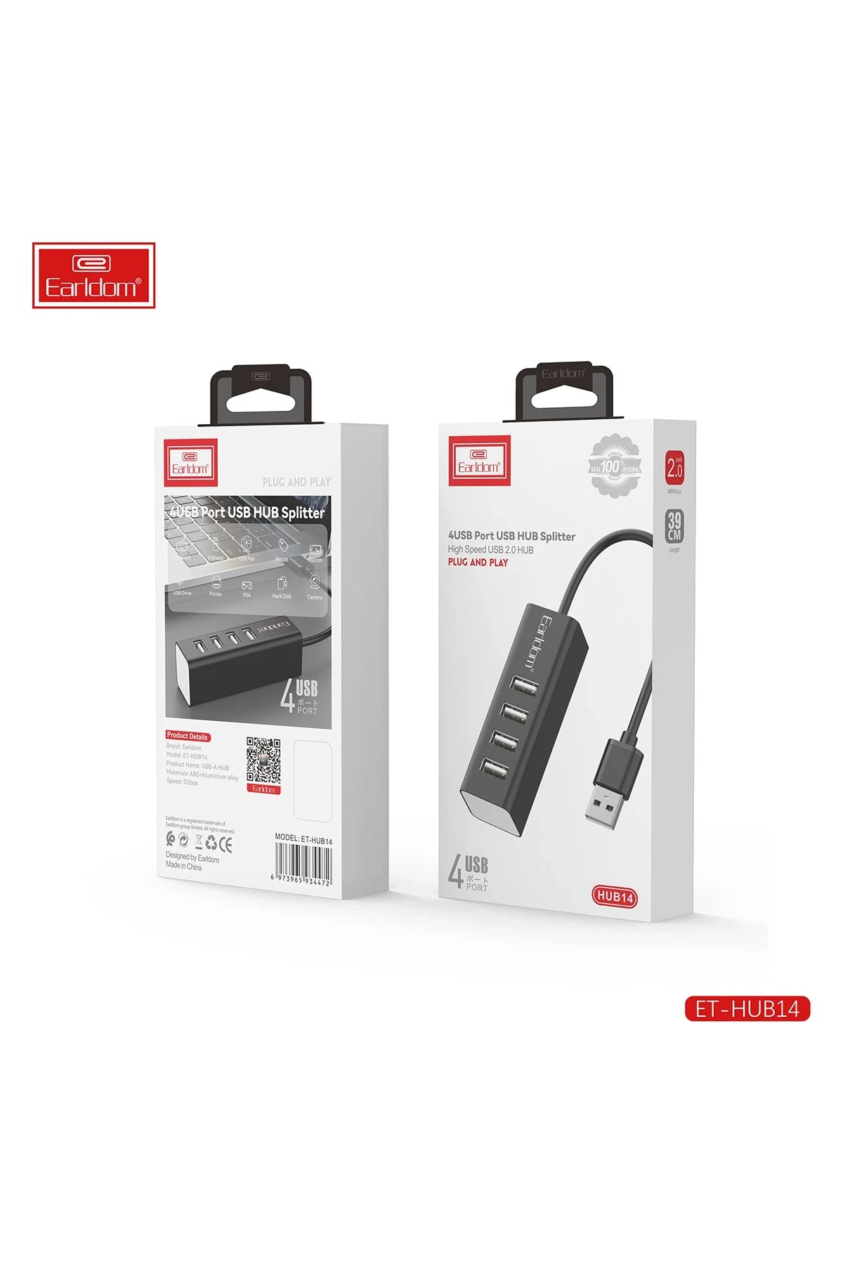 Earldom HUB14 Tak Çalıştır 4lü Usb Çoklayıcı