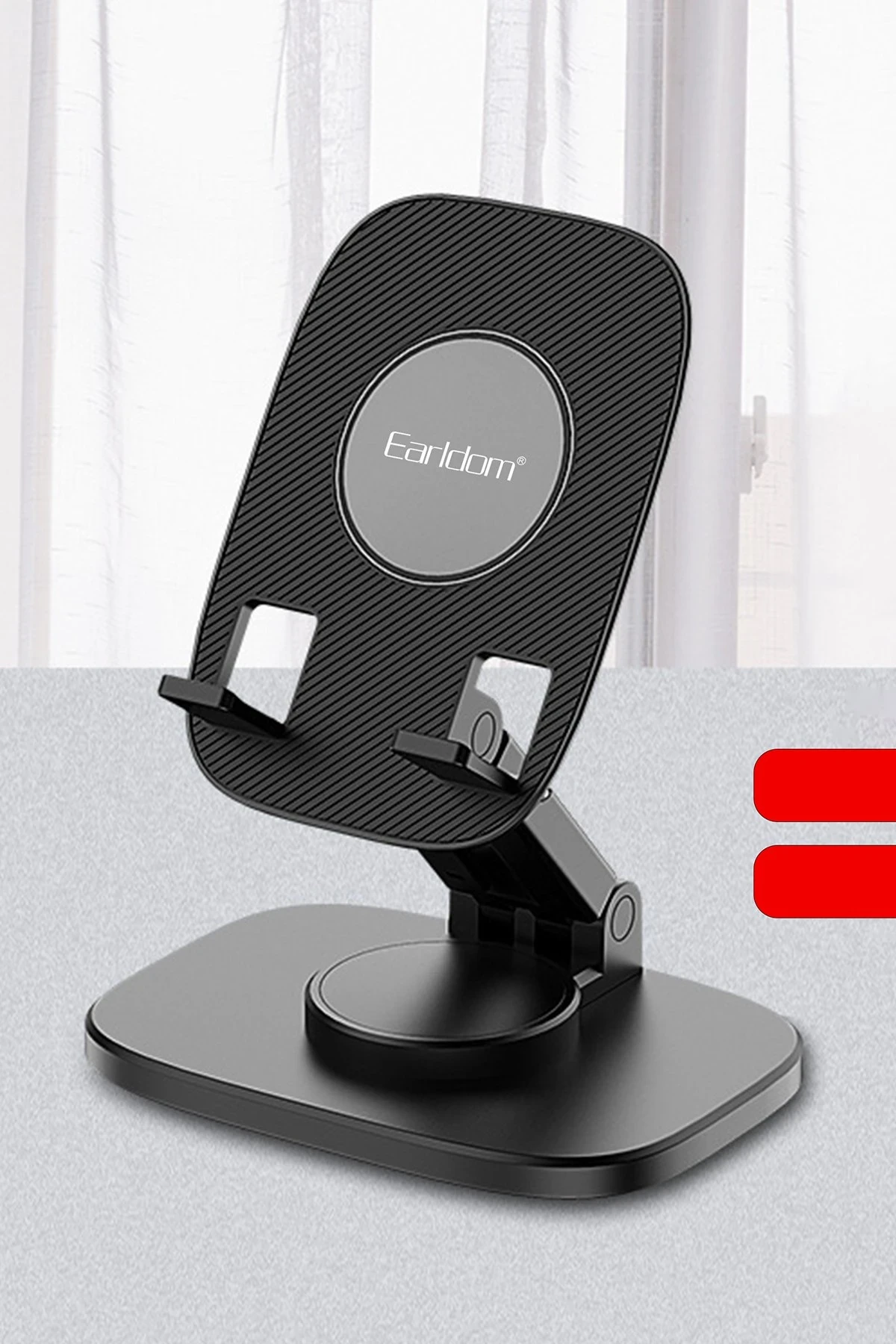 Earldom EH176 360 Derece Ayarlanabilir Katlanabilir Masaüstü Telefon Tutucu