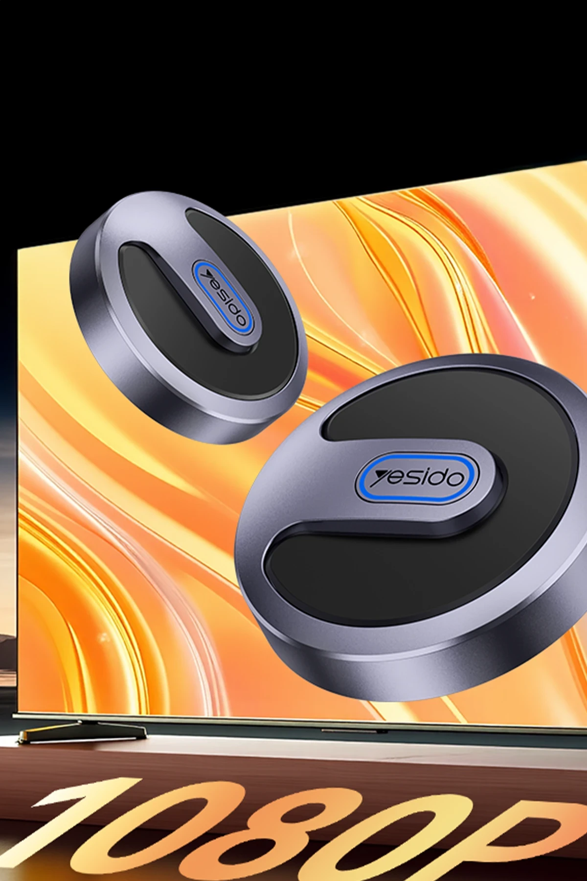 Yesido TV15 Tak Çalıştır 1080P Çift Kanal Wifi Kablosuz Ekran Yansıtma Cihazı