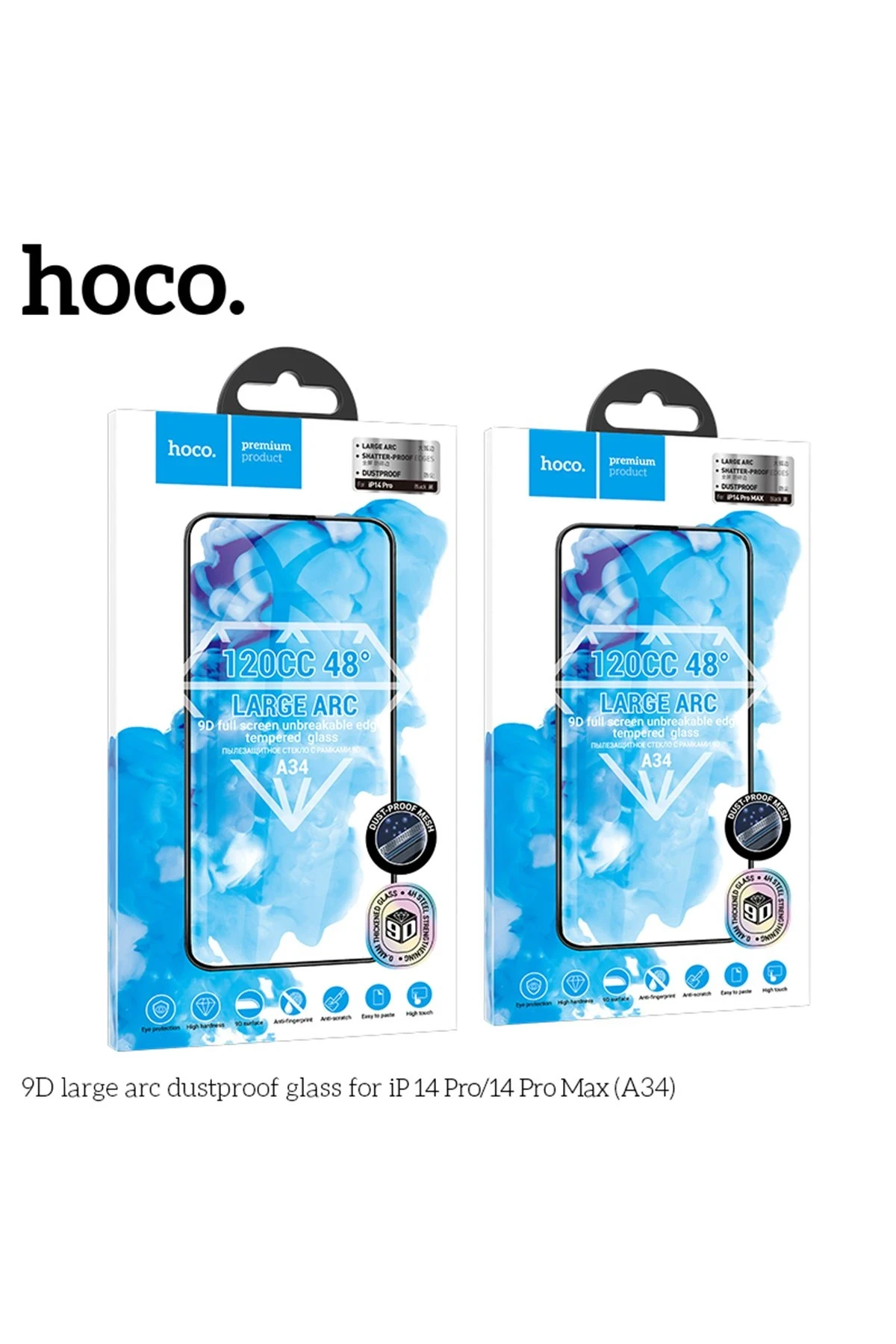 Hoco. iPhone 14 Pro 9D Dustproof Cam Ekran Koruyucu