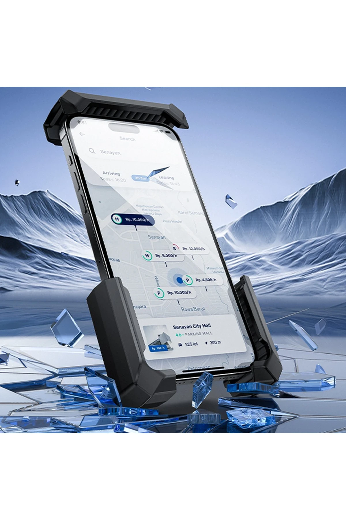 Yesido C331 360 Derece Ayarlanabilir Güneş Işığı Engelleme Özellikli Bisiklet İçin Telefon Tutucu