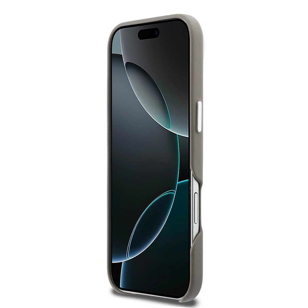 Apple iPhone 17 Air Kılıf DKNY Orjinal Lisanslı M-safe Şarj Özellikli PU Büyük Dikey Logolu Kapak