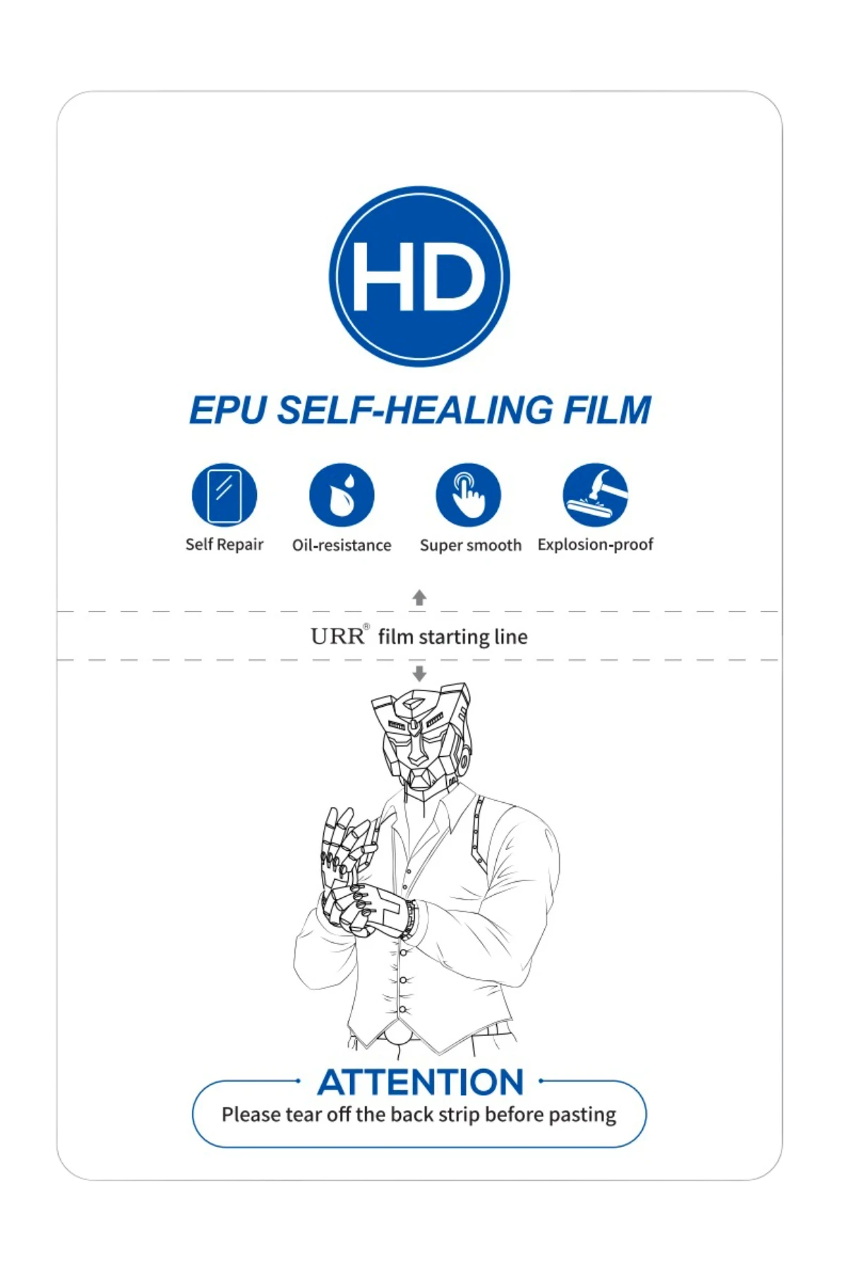 URR EPU HD Makine Auto Repair Seramik Nano Ekran Koruyucu 20 Adet