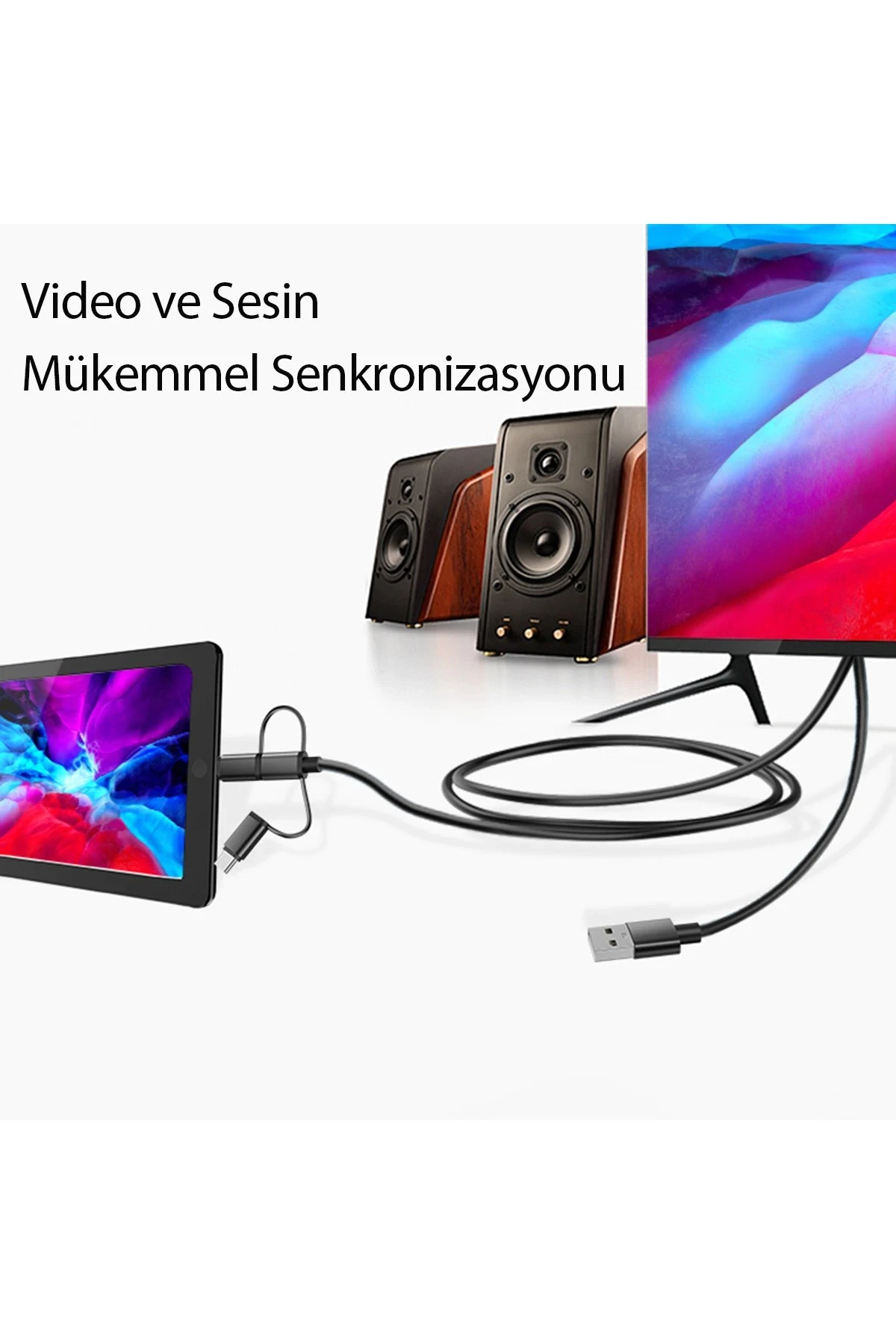 Yesido HM05 1.8m FHD 3in1 to HDMI Kablo